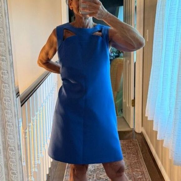 Alex Marie Dresses & Skirts - Classic Alex Marie Cobolt Blue Cutout Shift Dress size 14